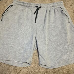 Men's Athletic Gray Shorts with Black Drawstring
